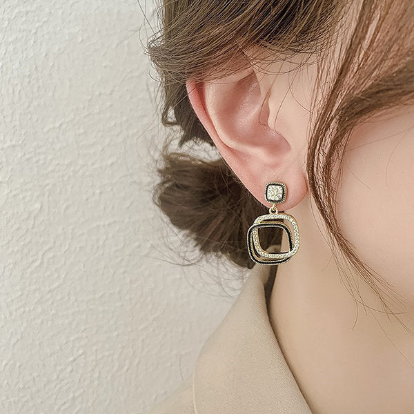 Anti tarnish Double layer Earrings for women And Girls