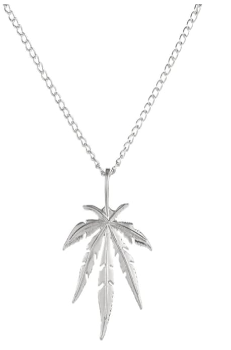 Men's leaf pendant Necklace