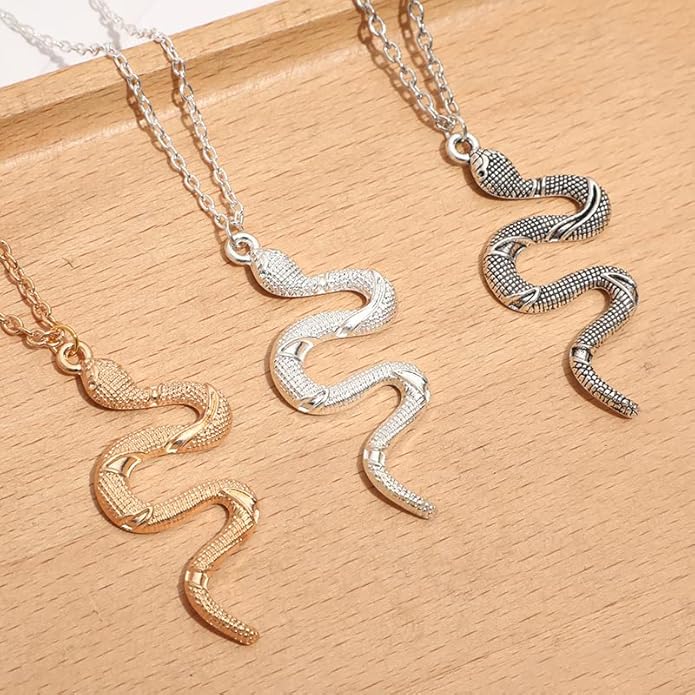Snake Pendant Necklace for Men & Women's Halloween Jewelry