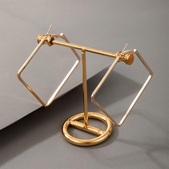 Big Square Huggie Hoop Earrings Jewelry for Women
