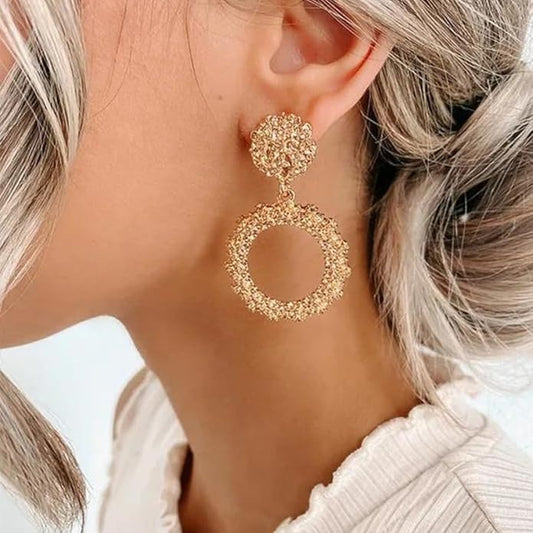 Korean Round Shape Elegant Earrings for Women & Girls,