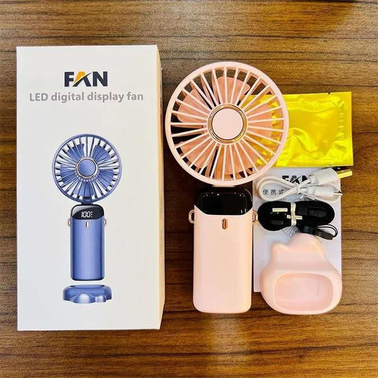 Portable Handheld , Battery Operated Fan with LED Display