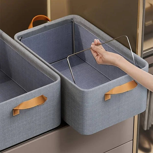 26L Collapsible Storage Basket with Steel Frame Pack of 2