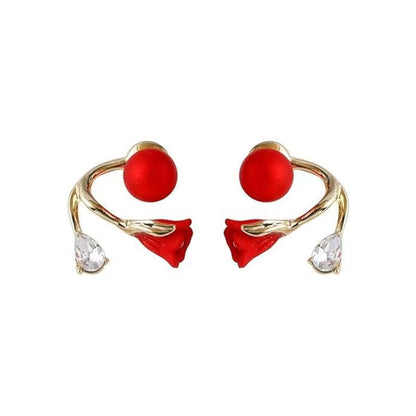 Korean Adjustable Drop Earrings for Women And Girls (Rose earring)