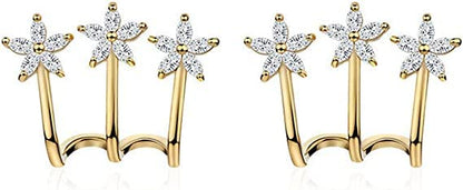 Triple Stud Earrings Jewelry Gifts for Women Girls