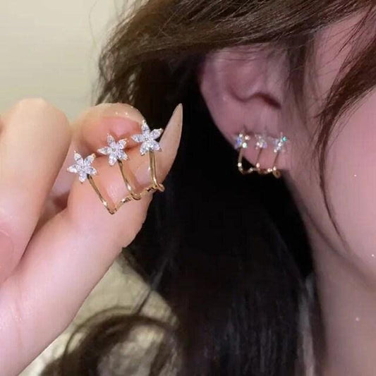 Triple Stud Earrings Jewelry Gifts for Women Girls