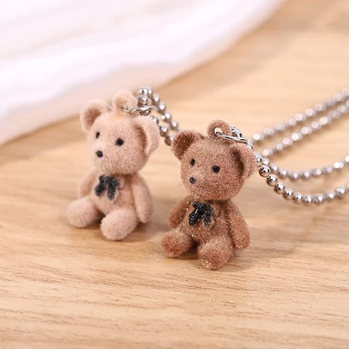 Cute Brown teddy long neck chain Pack of 1