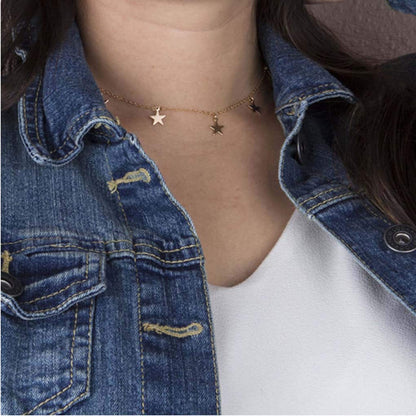 Shiny stars elegant  neck chains