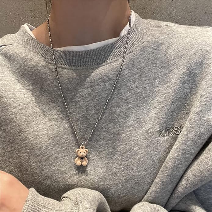 Cute Brown teddy long neck chain Pack of 1
