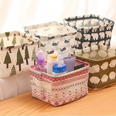 Canvas Fabric Basket  (Random Prints)