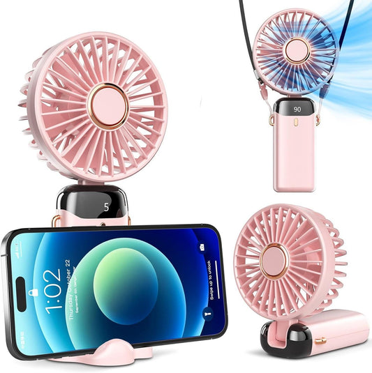 Portable Handheld , Battery Operated Fan with LED Display
