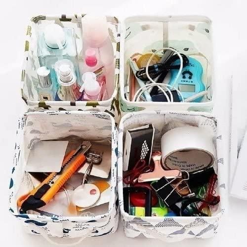 Canvas Fabric Basket  (Random Prints)