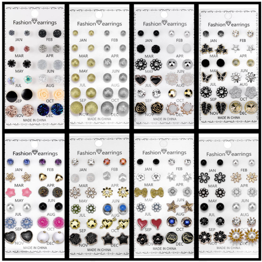 Earrings combo set of 96 pairs for all Occasions